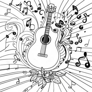 Nashville Music Notes Coloring Page 59923-48231