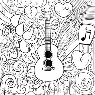 Nashville Music Notes Coloring Page 59923-48232