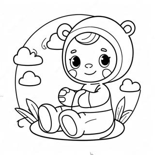 Nicu Baby With Cute Teddy Bear Coloring Page 59932-48242