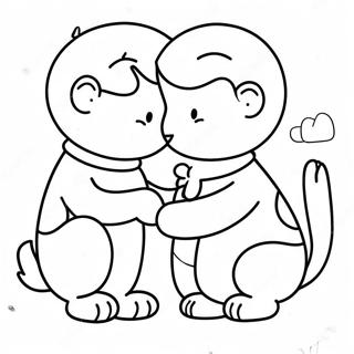 Heartwarming Friendship Coloring Page 59973-48266