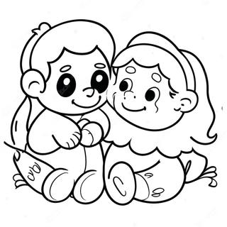 Heartwarming Friendship Coloring Page 59973-48267