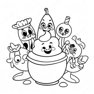 Colorful Banana Splits Characters Coloring Page 59983-48277