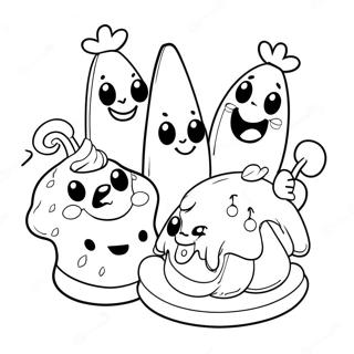 Colorful Banana Splits Characters Coloring Page 59983-48278