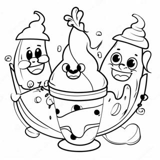 Colorful Banana Splits Characters Coloring Page 59983-48280