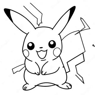 Pikachu With Lightning Bolts Coloring Page 60013-48300