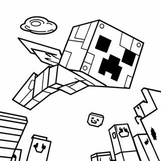 Minecraft Ghast Coloring Pages