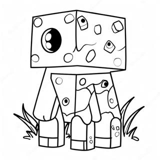 Cute Minecraft Ghast With Big Eyes Coloring Page 60023-48310