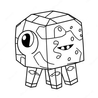 Cute Minecraft Ghast With Big Eyes Coloring Page 60023-48311