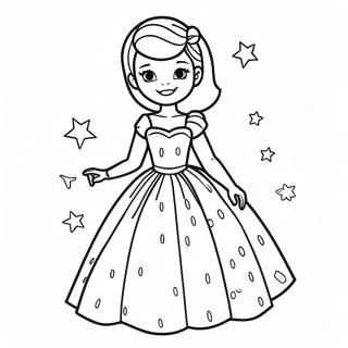 Stella In Sparkling Dress Coloring Page 60043-48325