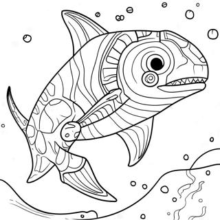 Helicoprion Coloring Pages