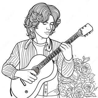 Jimmy Page Playing Guitar Coloring Page 60073-48346