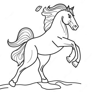 Bucking Horse Coloring Pages