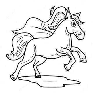 Bucking Horse Coloring Page 60082-48354