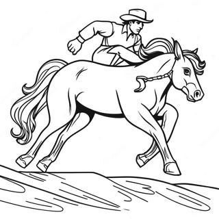 Bucking Horse Coloring Page 60082-48356