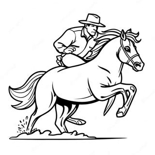 Wild Bucking Horse In Action Coloring Page 60083-48359