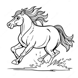 Wild Bucking Horse In Action Coloring Page 60083-48360