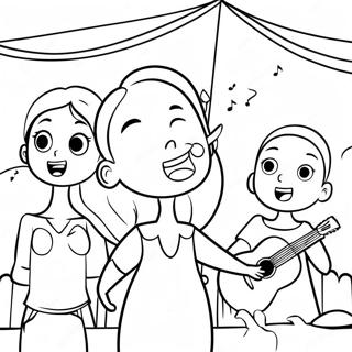 Rosita Singing With Friends Coloring Page 60123-48389