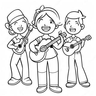 Rosita Singing With Friends Coloring Page 60123-48390