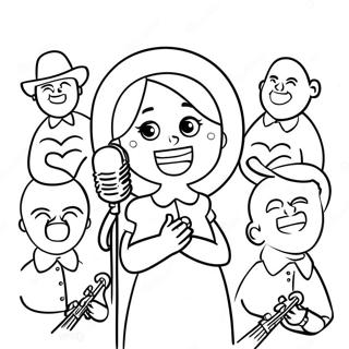 Rosita Singing With Friends Coloring Page 60123-48392