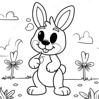 Playful Spring Bonnie Coloring Page 6012-4966