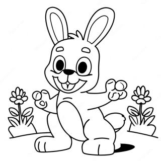 Playful Spring Bonnie Coloring Page 6012-4968