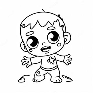 Cute Chibi Zombie Coloring Page 60143-48405