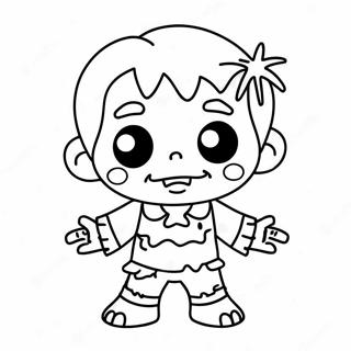 Cute Chibi Zombie Coloring Page 60143-48407