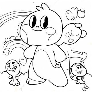 Rainbow Friends Orange Character Coloring Page 60162-48418