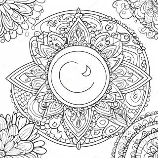 Moon Boho Coloring Pages