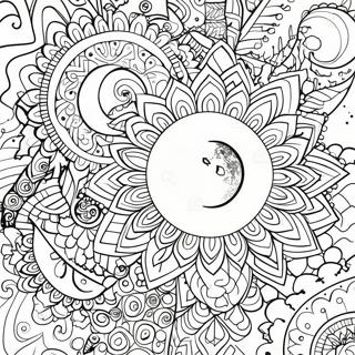 Boho Moon Mandala Coloring Page 60182-48436