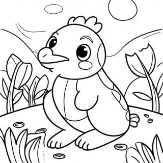 Colorful Burgess Animal Scene Coloring Page 60193-48442