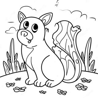 Colorful Burgess Animal Scene Coloring Page 60193-48444