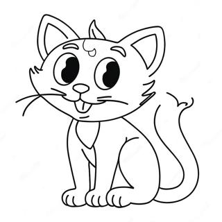 Cartoon Cat Siren Head Coloring Pages