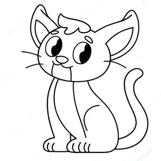 Siren Head Cartoon Cat Coloring Page 60202-48452