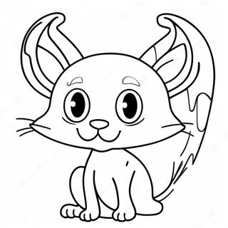 Creepy Cartoon Cat Siren Head Coloring Page 60203-48453