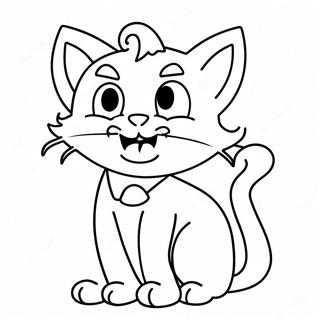 Creepy Cartoon Cat Siren Head Coloring Page 60203-48454