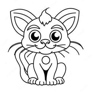 Creepy Cartoon Cat Siren Head Coloring Page 60203-48455