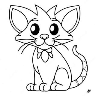 Creepy Cartoon Cat Siren Head Coloring Page 60203-48456