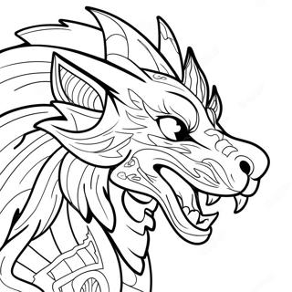 Wolf Dragon Coloring Pages