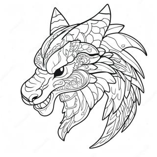 Wolf Dragon Coloring Page 60222-48466