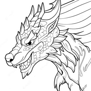 Wolf Dragon Coloring Page 60222-48468