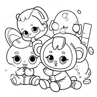 Cute Cry Babies With Toys Coloring Page 6022-4973