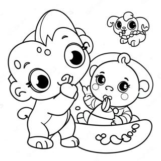 Cute Cry Babies With Toys Coloring Page 6022-4974