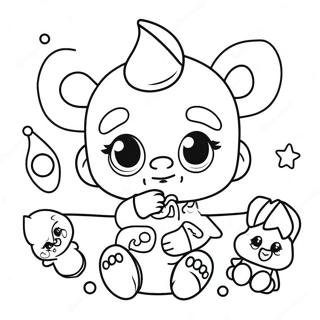 Cute Cry Babies With Toys Coloring Page 6022-4975