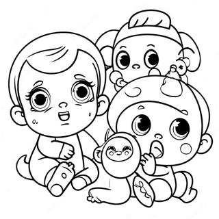 Cute Cry Babies With Toys Coloring Page 6022-4976