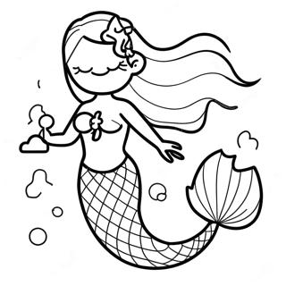 Mermaid Queen Coloring Pages