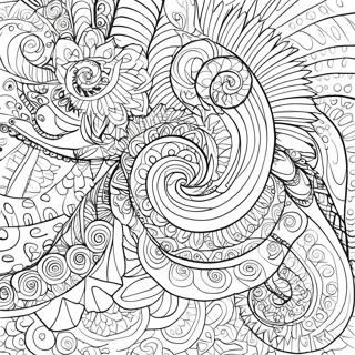 Colorful Spiraling Patterns Coloring Page 60243-48482