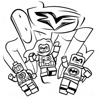 Lego Justice League Logo Coloring Page 60252-48492