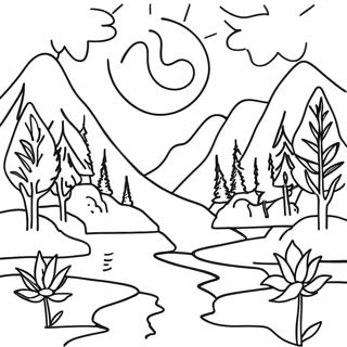 Sublime Nature Scene Coloring Page 60262-48500