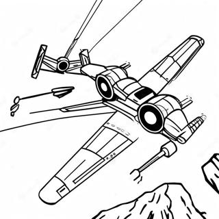 X Wing In Battle Coloring Page 60303-48527